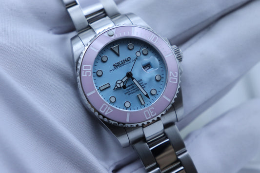 Pastel Diver – Pink & Blue – 34mm – NH05