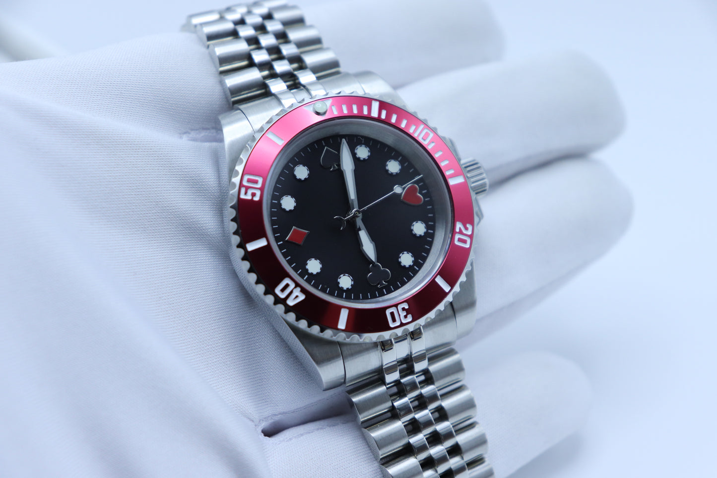 40mm Automatic Watch NH35 – Casino Dial “Gamble Master” – Sapphire Crystal – Stainless Steel